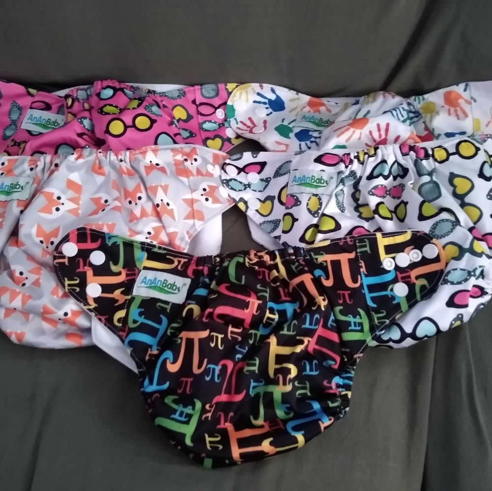 Five AnanBaby pocket diapers